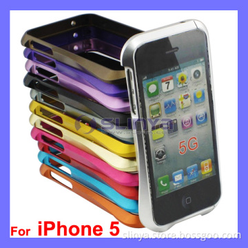 for iPhone 5 Metal Frame Bumper Aluminum Hard Case Cover (CASE-191)